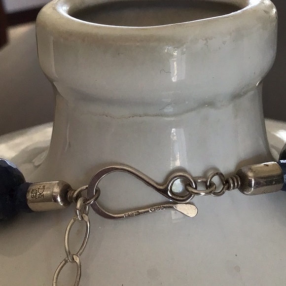 Lapis and crystal clear quartz necklace - Picture 7 of 8